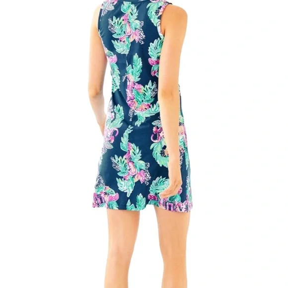 Lilly Pulitzer Raylee Inky Navy Peanut Gallery Dress, Size M - Picture 4 of 10